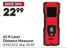 Princess Auto 65 ft Laser Distance Measurer offer