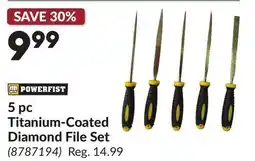 Princess Auto 5 pc Titanium-Coated Diamond File Set offer