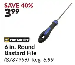 Princess Auto POWERFIST 6 in. Round Bastard File offer