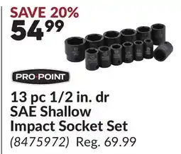 Princess Auto 13 pc 1/2 in. dr SAE Shallow Impact Socket Set offer