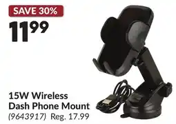 Princess Auto 15W Wireless Dash Phone Mount offer