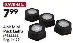 Princess Auto 4 pk Mini Puck Lights offer
