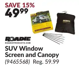 Princess Auto SUV Window Screen and Canopy offer