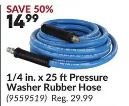 Princess Auto 1/4 in. x 25 ft Pressure Washer Rubber Hose offer