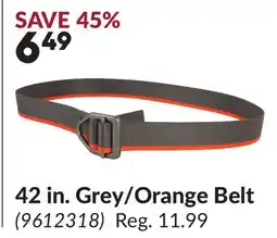Princess Auto 42 in. Grey/Orange Belt offer
