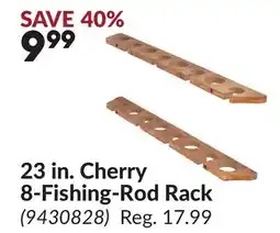 Princess Auto 23 in. Cherry 8-Fishing-Rod Rack offer