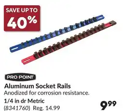 Princess Auto Aluminum Socket Rails offer