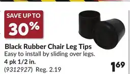 Princess Auto Black Rubber Chair Leg Tips offer