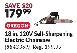 Princess Auto 18 in. 120V Self-Sharpening Electric Chainsaw offer