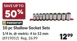 Princess Auto 10 pc Shallow Socket Sets offer