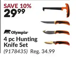 Princess Auto 4 pc Hunting Knife Set offer