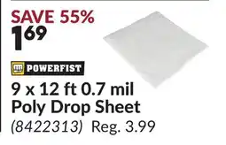 Princess Auto 9 x 12 ft 0.7 mil Poly Drop Sheet offer