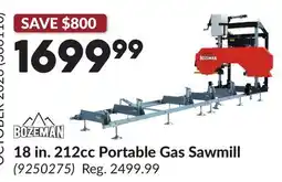 Princess Auto 18 in. 212cc Portable Gas Sawmill offer