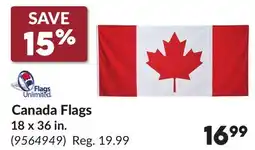 Princess Auto Canada Flags offer