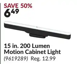 Princess Auto 15 in. 200 Lumen Motion Cabinet Light offer