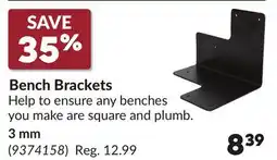 Princess Auto Bench Brackets offer