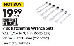 Princess Auto 7 pc Ratcheting Wrench Sets offer