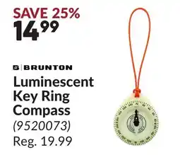 Princess Auto BRUNTON Luminescent Key Ring Compass offer