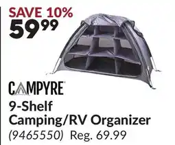 Princess Auto 9-Shelf Camping/RV Organizer offer