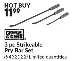 Princess Auto 3 pc Strikeable Pry Bar Set offer
