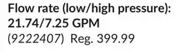 Princess Auto Flow rate (low/high pressure): 21.74/7.25 GPM offer
