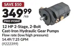 Princess Auto 12 HP 2-Stage, 2-Bolt Cast-Iron Hydraulic Gear Pumps offer