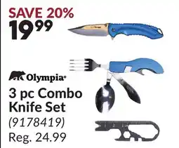 Princess Auto Olympia 3 pc Combo Knife Set offer