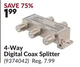 Princess Auto 4-Way Digital Coax Splitter offer