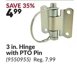 Princess Auto 3 in. Hinge with PTO Pin offer