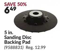 Princess Auto 5 in. Sanding Disc Backing Pad offer