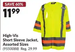 Princess Auto High-Vis Short Sleeve Jacket, Assorted Sizes offer