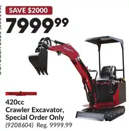 Princess Auto 420cc Crawler Excavator, Special Order Only offer
