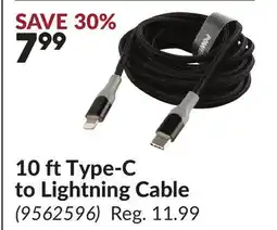 Princess Auto 10 ft Type-C to Lightning Cable offer