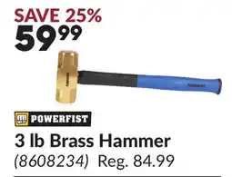 Princess Auto 3 lb Brass Hammer offer