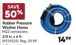 Princess Auto Rubber Pressure Washer Hoses offer