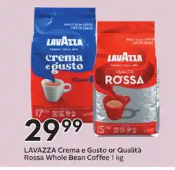 Sobeys Crema e Gusto or Qualità Rossa Whole Bean Coffee offer