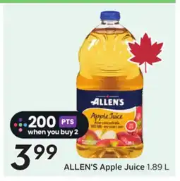 Sobeys Apple Juice offer