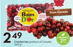 Sobeys Cranberries offer