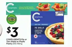 Sobeys COMPLIMENTS Pie or Tart Shells or Phyllo Pastry - Apple Fest offer