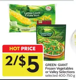 Sobeys Frozen Vegetables or Valley Selections offer