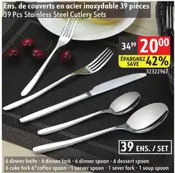 Sushi Shop 39 Pcs Stainless Steel Cutlery Sets offer