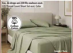 Sushi Shop 220 Thread Count Sheet Set asst. Color offer