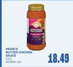 Wholesale Club PATAK'S BUTTER CHICKEN SAUCE offer