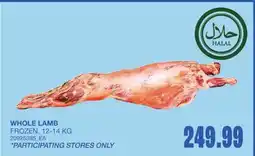 Wholesale Club WHOLE LAMB offer