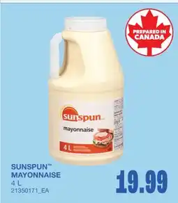 Wholesale Club SUNSPUN MAYONNAISE offer