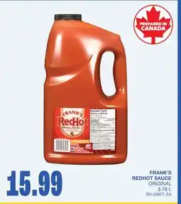 Wholesale Club REDHOT SAUCE ORIGINAL offer