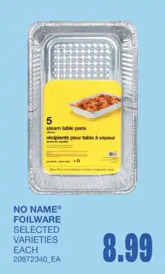 Wholesale Club NO NAME FOILWARE offer
