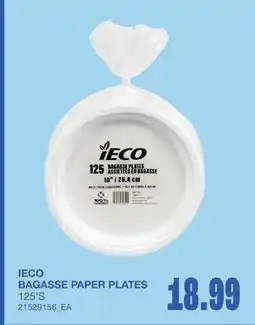 Wholesale Club IECO BAGASSE PAPER PLATES, 125'S offer