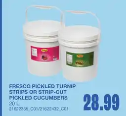 Wholesale Club FRESCO PICKLED TURNIP STRIPS OR STRIP-CUT PICKLED CUCUMBERS offer