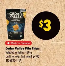 Wholesale Club Cedar Valley Pita Chips offer